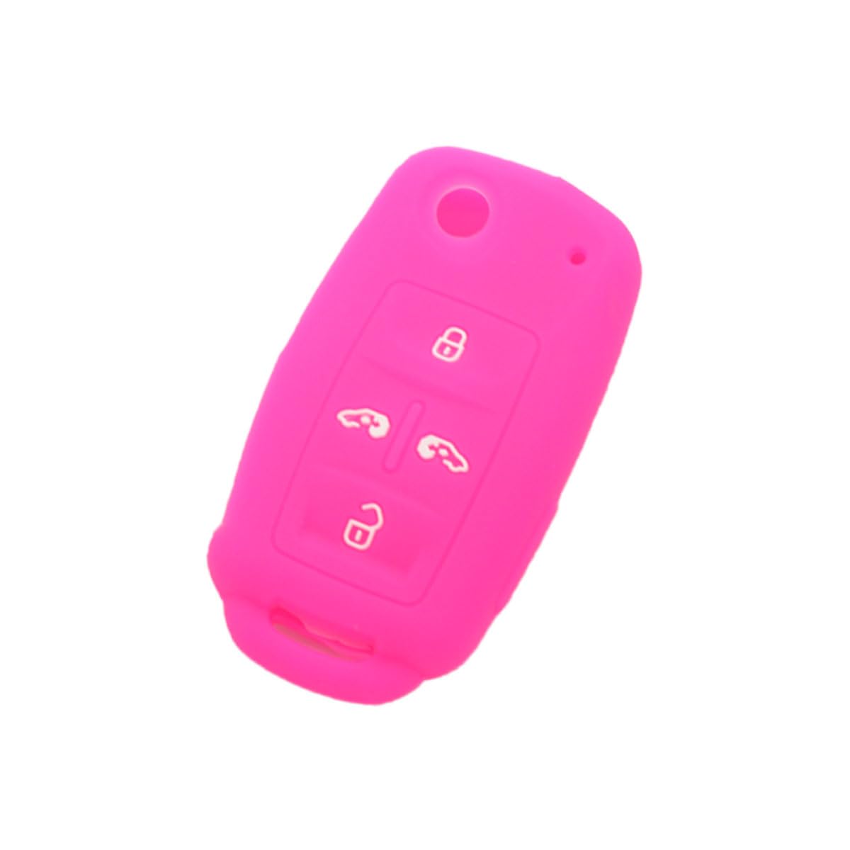 BROVACS Silicone Cover Protector Case Holder Skin Jacket Compatible with VOLKSWAGEN Sharan Caravelle SEAT 5 Button Flip Remote Key Fob 4+1 BTN CV4806 Rose