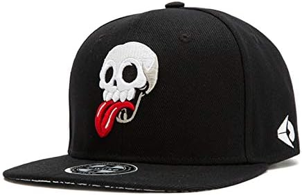 TKMY Skull Skeleton Baseball Cap，3D Embroidery Skull Adjustable Snapback Hats Unisex Black