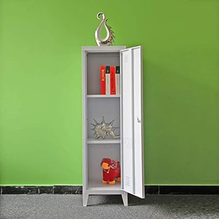 Panana Pal Office Standing Filing Storage Cabinet Metal Cupboard Lockable Unit 1 Door 3 Tier White Amazon Co Uk Kitchen Home