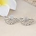 UNKE Sunflower With Single Row Drilling Rhinestone Womens Stud Earrings ,Sliver