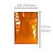 QQ Studio 100 Smell Proof FDA Approved Food Safe Flat Metallic Mylar Foil Flat ZipLock Sample Food Storage Bags Pouch 8.5x13cm (3.3x5.1