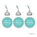Andaz Press Chocolate Drop Labels Trio, Fits Kisses Party Favors, Thanks for Celebrating with Us, Diamond Blue, 216-Pack, Robin's Egg Blue Decorations