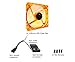 Apevia 12SL-OG 120mm 4pin+3pin Ultra Silent Orange LED Case Fan