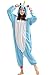 DAYAN New Pajamas Anime Costume Adult Animal Onesie Unicorn Cosplay Blue and White Size S