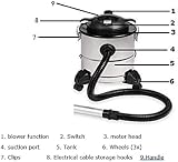 Qualtex Powersonic 1200W Ash Vacuum 20L Black Bagless with HEPA Filter view 9