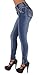Colombian Design, High Waist, Butt Lift, Levanta Cola, Skinny Jeans in Washed Blue Size 13