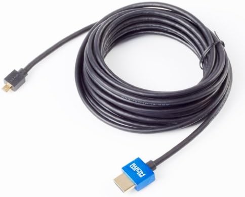 5m Slim HDMI Male Micro (Type D) to Male (Type A) Cable, The World's Slimmest HDMI Lead? (Gold Plated, 1080p, 3D, High Speed, ARC)