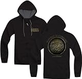 HBO'S Game of Thrones Men's Zip Font Hoodie, Black, Large