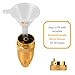 Posh Premium Orange Metal Snuff Bullet (Anodized Aluminum) w HumanFriendly Micro Funnel - Twist Nasal Sniffer