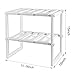YOMYM 2 Tiers Expandable Kitchen Storage Multi-Functional Rack Adjustable Under Sink Organizer Storage Shelf Cabinet