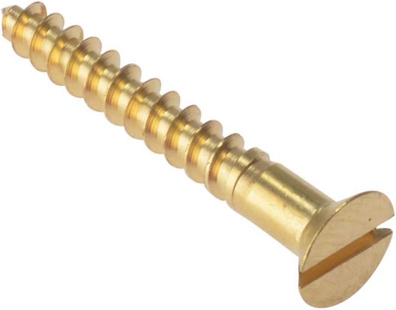ForgeFix Wood Screws - Solid Brass, Multi-colour, 1" x 8 - Image 3