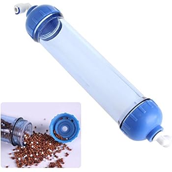 DYEY Replacement Water Filter Housing Fill Shell Filter Tube Transparent Reverse Osmosis,Two Open Ends, Refillable Inline Filter Reverse Osmosis(1 Pack)