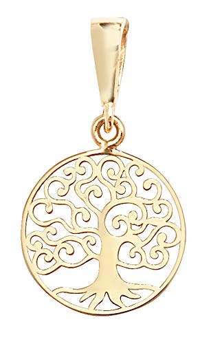 Beautiful 9ct Gold Ladies Tree of Life Pendant - 18mm*10mm WJS20478