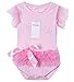 Infant Kids Baby Girls Romper Jumpsuit Bodysuit Clothing Outfits Pink Set 0-24M