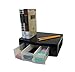 Tools-for-School Locker Organizer Removable Drawer Dividers Organizer - Adjustable Storage Drawers for Jewelry, Notebooks, Pens and Makeup - made from Strong ABS Plastic for Locker Drawer (Black)