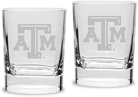 NCAA Unisex Luigi Bormioli 11.75 Oz Square Round Double Old Fashion Glass - Set of 2