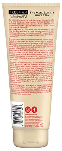 Freeman Facial Apple Cider Vinegar Clay Mask + Scrub 6 Ounce (177ml) - //coolthings.us
