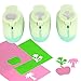 Paper Punch Hole Puncher -- (3 PACK Apple Palm Tree Flowers) -- Personalized Paper Craft Punchers Shapes Set -- For Scrapbook Engraving Kids Artwork -- Greeting Card Making DIY Crafts