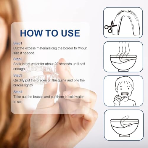 4 Gouttière Bruxisme Dentaire - Protège-dents Réutilisable Anti-Bruxisme | 2 tailles pour un ajustement parfait. Soulage le grincement des dents et améliore la qualité du sommeil. Facile à transporter