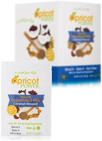 Apricot Seed-Infused Superfood Mix - Coconut Almond (12 (twelve) 1.3 oz. packets)