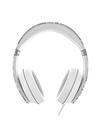 Auriculares de diadema para niños auriculares sobre la oreja Auriculares de diadema cancelación de ruido auriculares con micrófono ligero para niños, jóvenes niños, niñas, para regalo, para iOS, Android y otros, Blanco