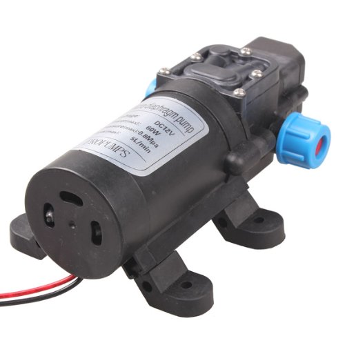 Vktech DC 12V Micro Diaphragm Water Pump 1.32GPM 5L/Min with Automatic Switch