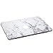 MOSISO Compatible with MacBook Pro 13 inch Case 2015 2014 2013 end 2012 A1502 A1425 with Retina Display, Protective Plastic Pattern Hard Shell Case & Keyboard Cover & Screen Protector, White Marble