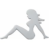 GG Grand General 90280 Grand General Chrome Super Mini 'Sitting Girl Silhouette' Mud Flap Cut-Out