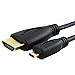 Skque Hdmi to Micro Hdmi Cable High Speed with Ethernet 6 ft