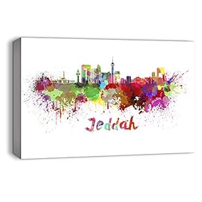 Watercolor Abstract Ink Splash Painting Artwork for Home Framed