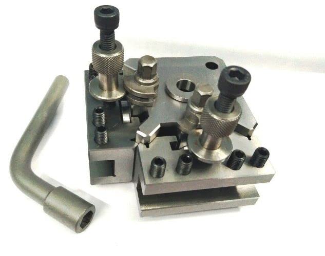 A.D. International T51 Quick Change Tool Post Holder-Suits Myford & Similar Size Lathes (Block with 2 Standard Holder)