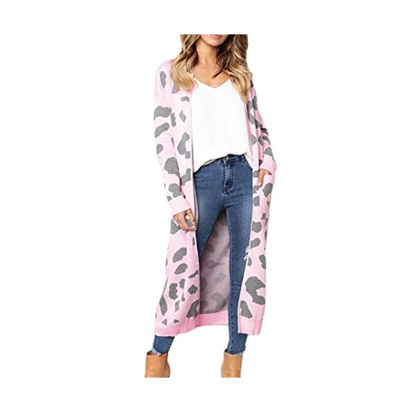 Long Sleeve Cardigan for Women Fashion T-Shirt Knitted Print Tops Sweater Coat - Image 4