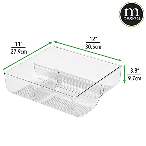 mDesign Plastic Food Storage Container Lid Holder,