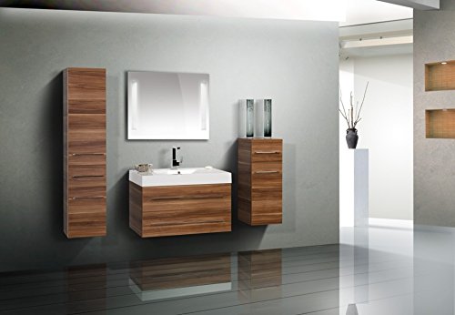Badezimmermöbel Set mit Waschtisch 90 cm und Lichtspiegel bestellen