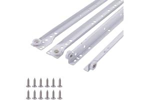 SOUTH MAIN HARDWARE 12 in. White Coated Steel Euro Bottom Mount Drawer Slides