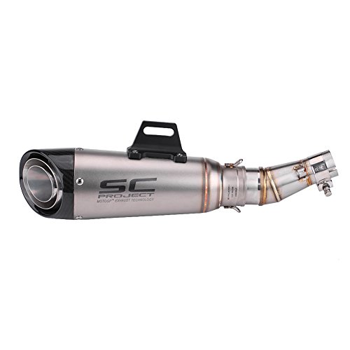 Motorcycle Exhaust Pipe Slip On Exhaust Middle Link Pipe Adapter Connector for Kawasaki Z250 Ninja 250 13-16 - Thumbnail 7