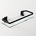 KES Bathroom Wall Shelf Black Aluminum Extra Thick Tempered Glass Rectangular 1 Tier Basket Wall Mounted, A4126A-BK