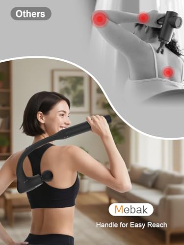 Mebak M3 Massage Gun, 2 in 1 Detachable Massage Gun Deep Tissue, Muscle Percussion Massager Gun with 5 Speed Levels, Body Massager for Back, Leg, Shoulder, Gift for him