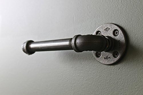 Industrial Pipe TP Holder, Free Shipping, Fits a Jumbo Roll, Oil Rubbed Bronze, Gray, Black, Industrial Pipe Decor, Steampunk Bathroom Fixtures, from Detroit, MI