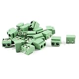 uxcell 20Pcs 2 Pole 5mm Pitch PCB Mount Screw Terminal Block 8A 250V