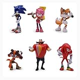 JoySee 6pcs Sonic The Hedgehog Action Figures, Cake