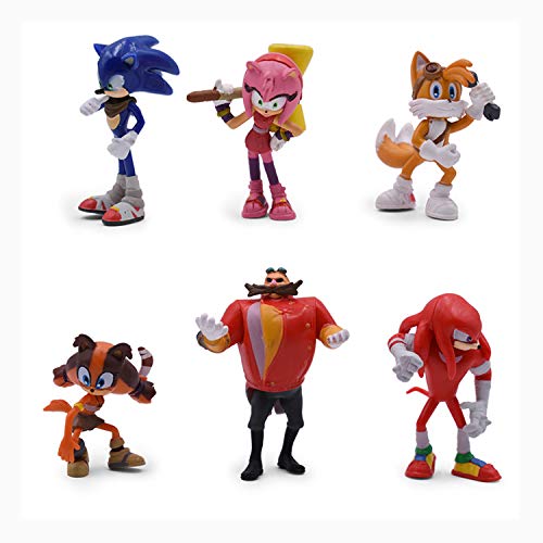 JoySee 6pcs Sonic The Hedgehog Action Figures, Cake