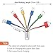 [Only Charging] Chafon 6 in 1 Multi USB Charging Cable with Micro, Mini USB Ports Cable (Colorful)
