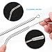 8 PCS Stainless Steel Straws, Food-grade Metal Straws, 4 Straight, 4 Bent and 2 Brushes, Ultra Long 10.5 inch Reusable Drinking Straws for 30 OZ Tumblers Rumblers Yeti Cold Beverage by Vallgox