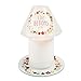 Pavilion Gift Company Love Blooms Here-Hand Painted Floral Frosted and Crackled Glass Jar Large Candle Shade