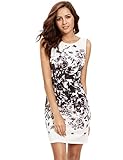 Floerns Women's Floral Bodycon Cocktail Party Summer Dresses Black Flower XS