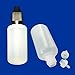 510 Central 30mL LDPE Plastic Thin Tip Dropper Bottles (50 Pack, Multi Color Caps)