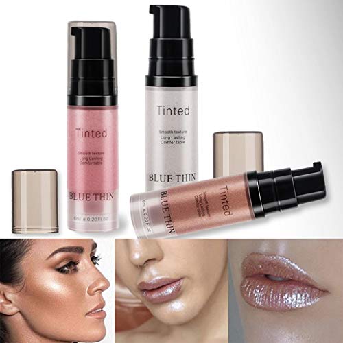 Pstars Face Glow Liquid Highlighter Ultra Smooth Shimmer Glow Liquid Foundation Makeup Shimmer Cream Facial Bronzer Contour, Remove Dark, Pale and Lifeless Skin - Thumbnail 4