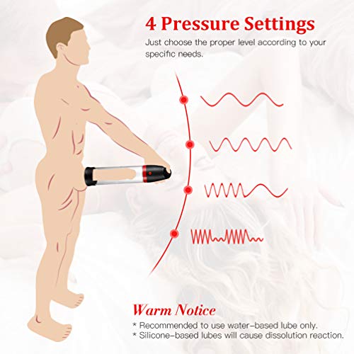UTIMI Penis Vacuum Pump,Utimi Male Rechargeable Automatic Enhancement Training Device with 4 Suction Intensities for Stronger Bigger Erections Black+red 1 Count (Pack of 1)