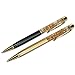 TwinkleArt 24K Gold Foil Ballpoint Pen Floating Golden Flakes with Gift Box (Champagne)